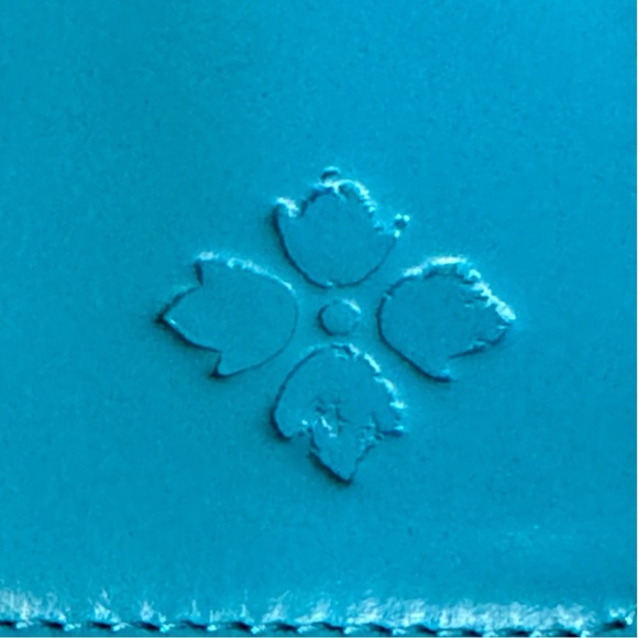 Patricia Nash VEOLIA Pearl Handle Turquoise Leather Crossbody - Picture 9 of 10